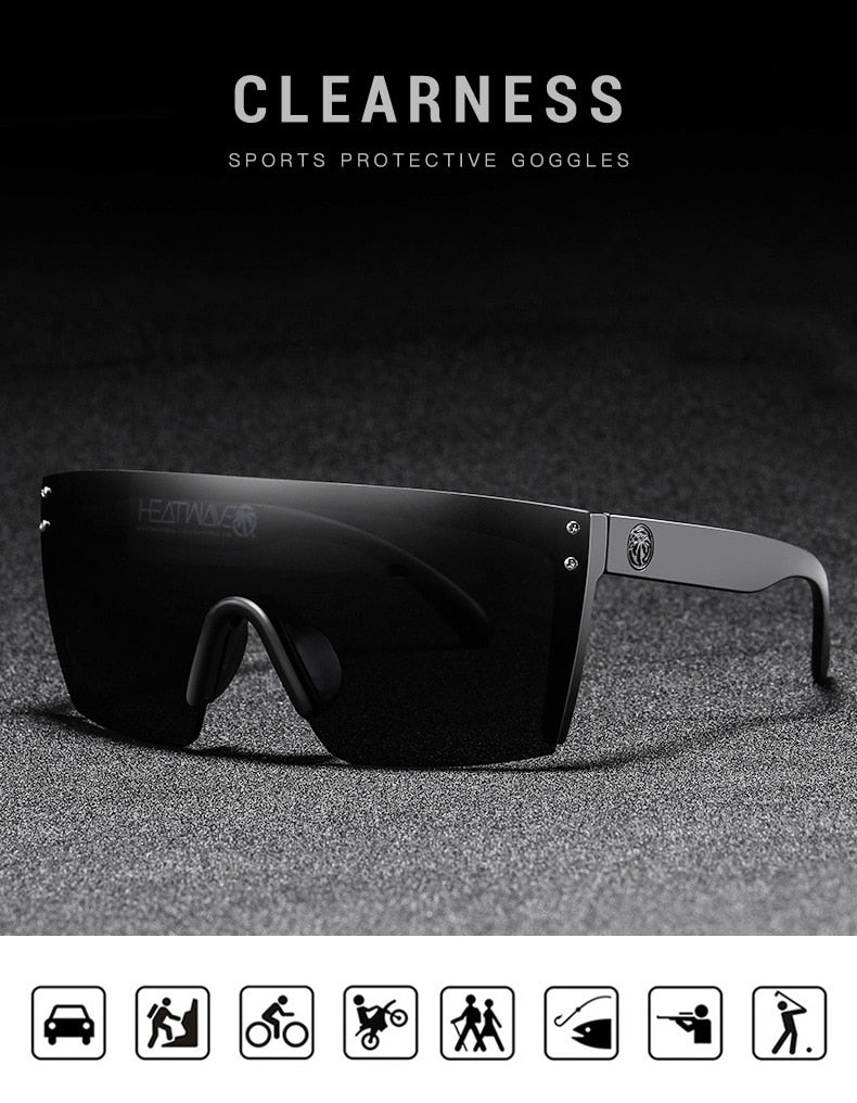 2022 luxury new hot selling riding goggles high quality real film outdoor sports heat wave Sunglasses UV400